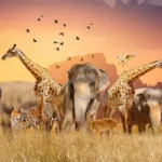 A colorful collection of various animals for kids.