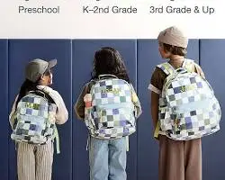 Best school backpacks for kids shown in preschool, K–2nd grade, and 3rd grade size comparison